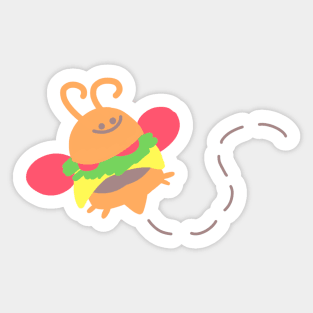 Burger Bee Sticker